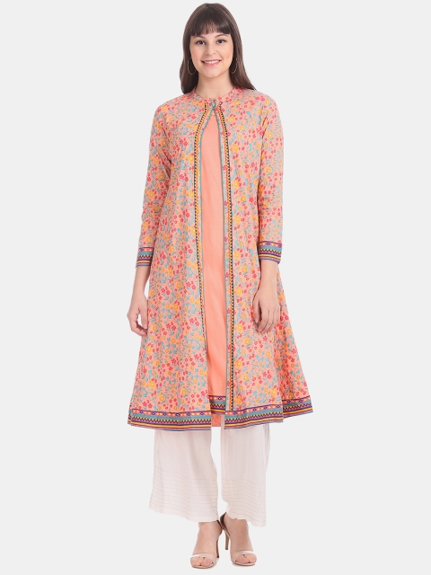 

Anahi Women Pink Solid A-Line Kurta