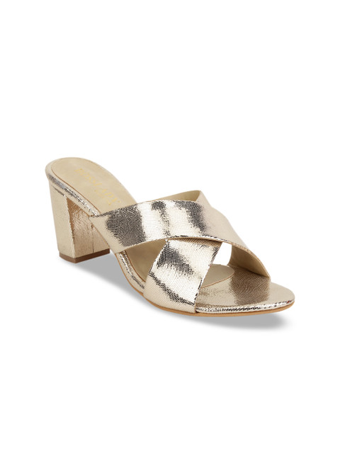 

SCENTRA Women Gold-Toned Solid Heels