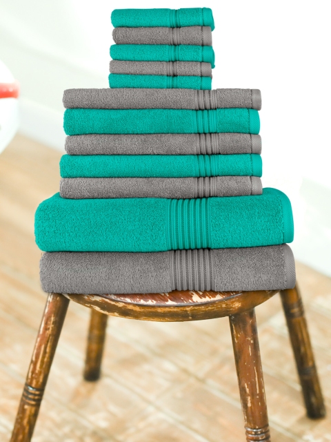 

swiss republic Unisex Pack of 12 Solid Signature 630 GSM Towels, Grey