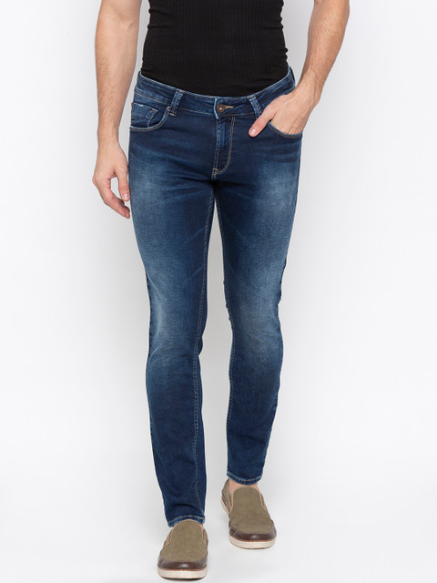 

SPYKAR Men Blue Super Skinny Fit Low-Rise Clean Look Jeans