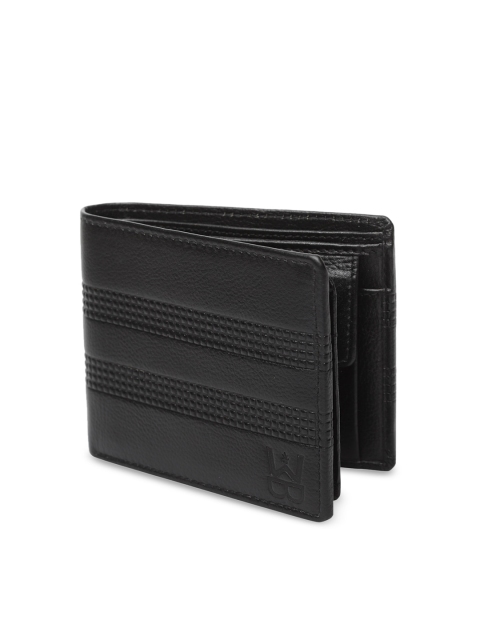

WELBAWT Men Black Solid Leather Two Fold Wallet