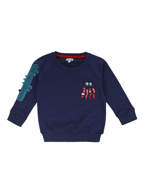 

Lilly and Sid Boys Navy Blue Solid Sweatshirt