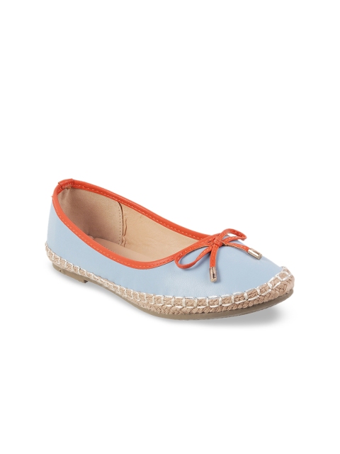

Mochi Women Blue & Orange Solid Ballerinas