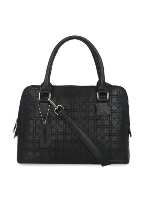 

Toteteca Black Textured Handheld Bag
