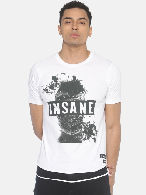 

KULTPRIT Men White Printed Round Neck T-shirt