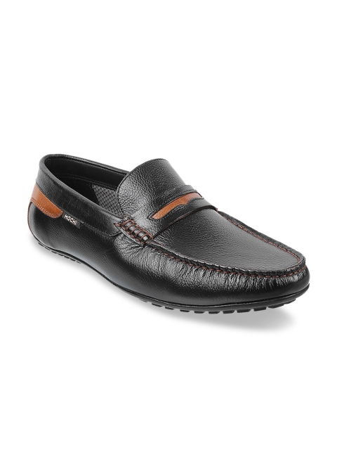 

Mochi Men Black Solid Genuine Leather Formal Loafers