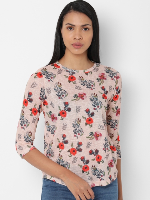 

Allen Solly Woman Pink & Red Printed Top