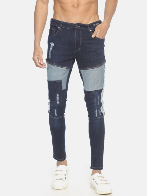 

KULTPRIT Men Blue Skinny Fit Mid-Rise Mildly Distressed Jeans
