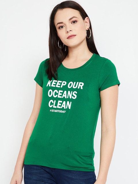 

Fame Forever by Lifestyle Women Green Printed Top
