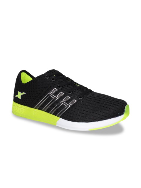 

Sparx Men Black & Fluorescent Green Mesh SM-425 Running Shoes
