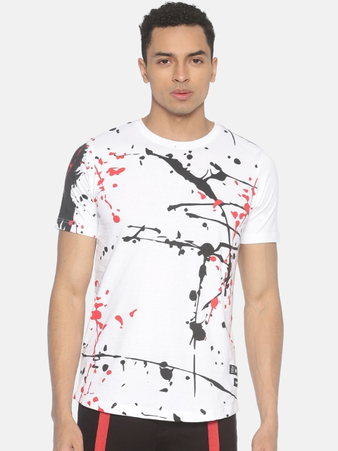 

KULTPRIT Men White Printed Round Neck T-shirt