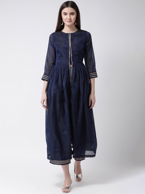 

Aayna Women Blue Solid Kurta with Palazzos