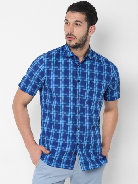 

Allen Solly Men Blue Slim Fit Printed Casual Shirt