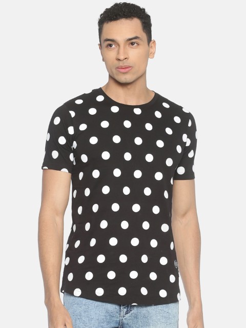 

KULTPRIT Men Black Printed Round Neck T-shirt