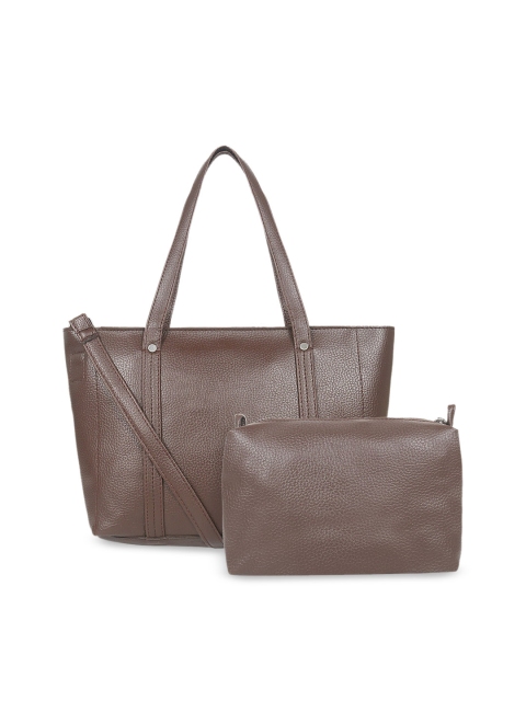 

Toteteca Brown Solid Shoulder Bag With Pouch