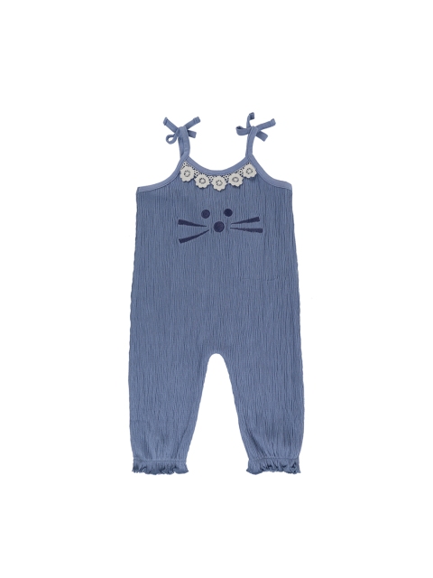 

Lilly and Sid Kids Blue & White Checked Slim Fit Sustainable Dungarees