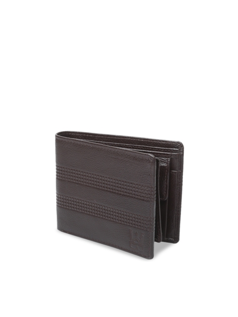 

WELBAWT Men Brown Solid Leather Two Fold Wallet