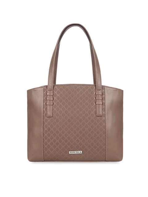 

Toteteca Brown Textured Shoulder Bag