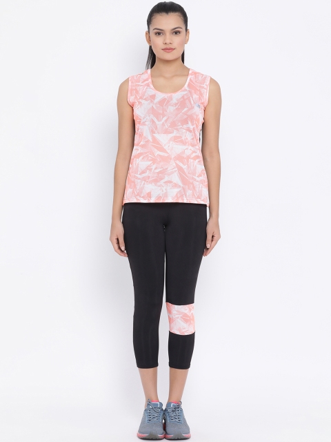 

Clovia Women Peach-Coloured & Black Printed Tracksuit, Orange