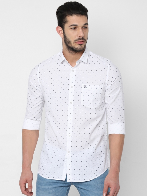 

Allen Solly Men White & Blue Manhattan Slim Fit Printed Casual Shirt