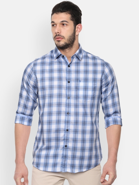 

Van Heusen Sport Men Blue & White Slim Fit Checked Casual Shirt
