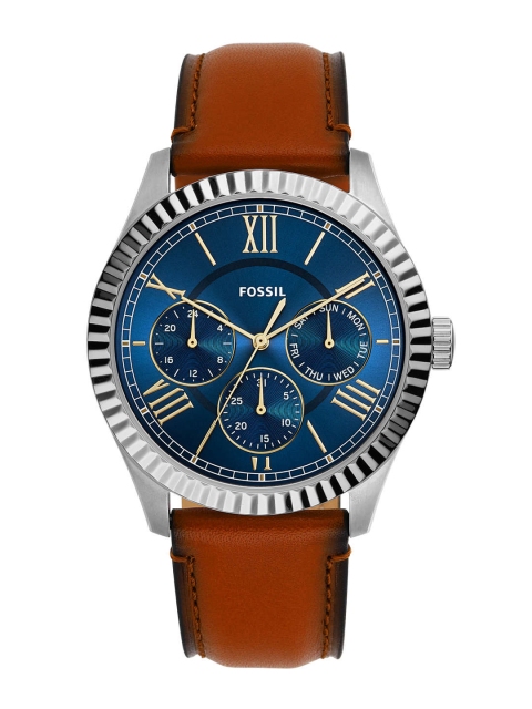 

Fossil Men Brown & Blue Multi Function Watch FS5634