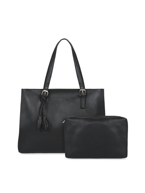 

Toteteca Black Solid Shoulder Bag