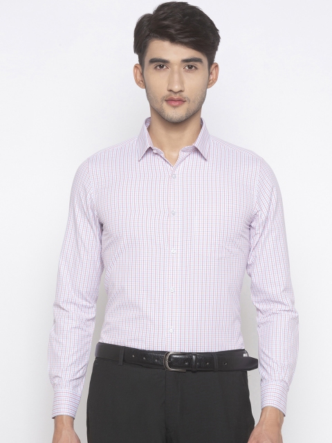 

Globus Men Red & Blue Regular Fit Checked Formal Shirt