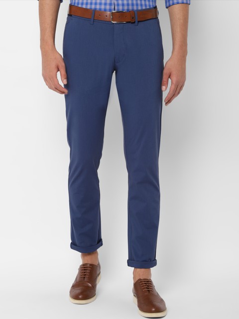 

Allen Solly Men Navy Blue Slim Fit Solid Regular Trousers