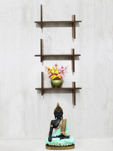 

RANDOM Set of 3 Brown MDF Basic Wall Shelves