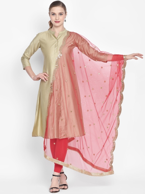 

Dupatta Bazaar Red & Gold-Toned Embellished Dupatta