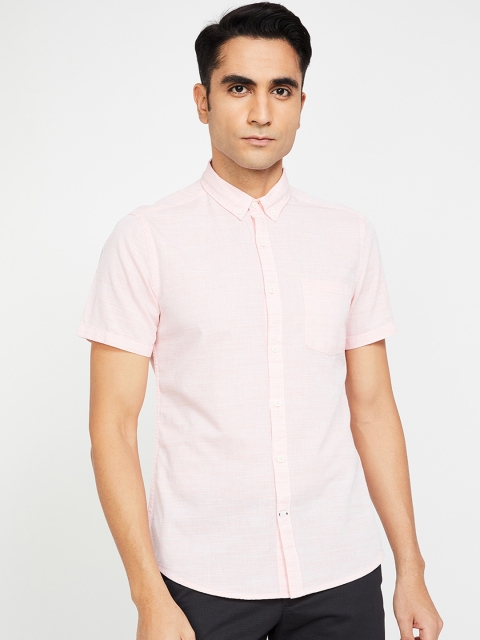 

Fame Forever by Lifestyle Men Pink Slim Fit Solid Casual Shirt