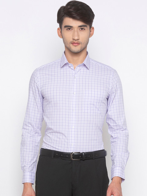 

Globus Men Purple Regular Fit Checked Formal Shirt
