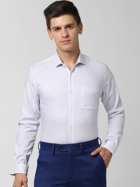 

Peter England Men Blue & White Slim Fit Striped Formal Shirt