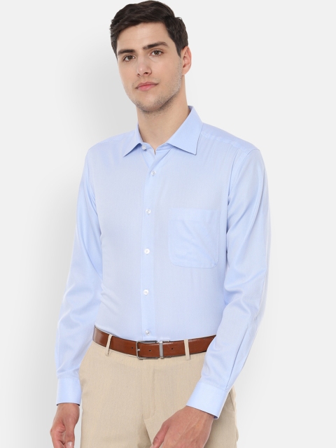 

Louis Philippe Men Blue Regular Fit Solid Formal Shirt