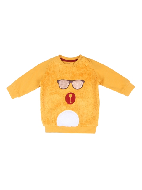 

Chirpie Pie by Pantaloons Boys Mustard Embroidered Sweatshirt