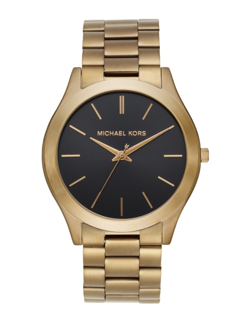 

Michael Kors Men Black Slim Runway Series Analogue Watch MK8795