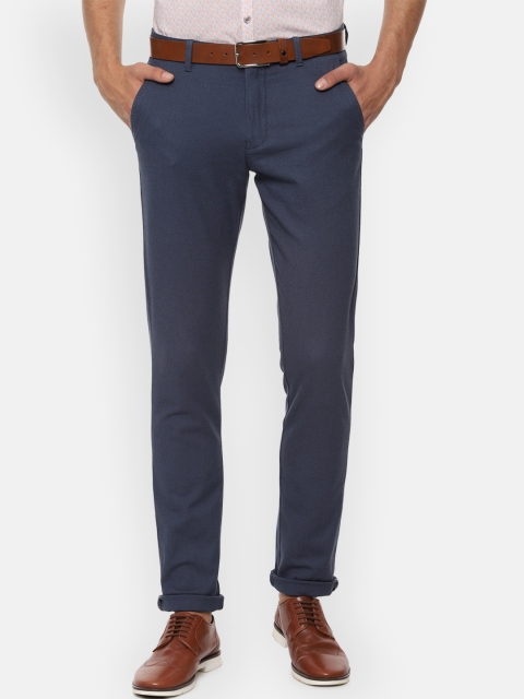 

Van Heusen Sport Men Blue Slim Fit Solid Regular Trousers