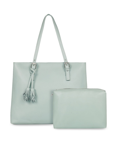 

Toteteca Sea Green Solid Shoulder Bag with Pouch