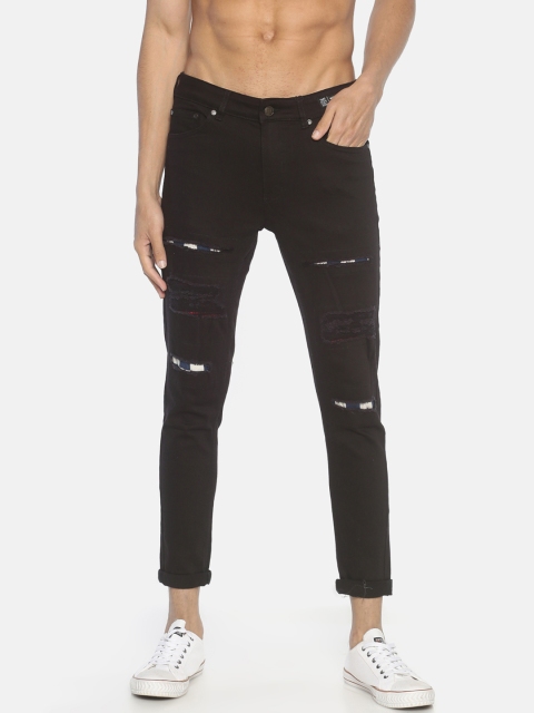 

KULTPRIT Men Black Skinny Fit Mid-Rise Mildly Distressed Jeans