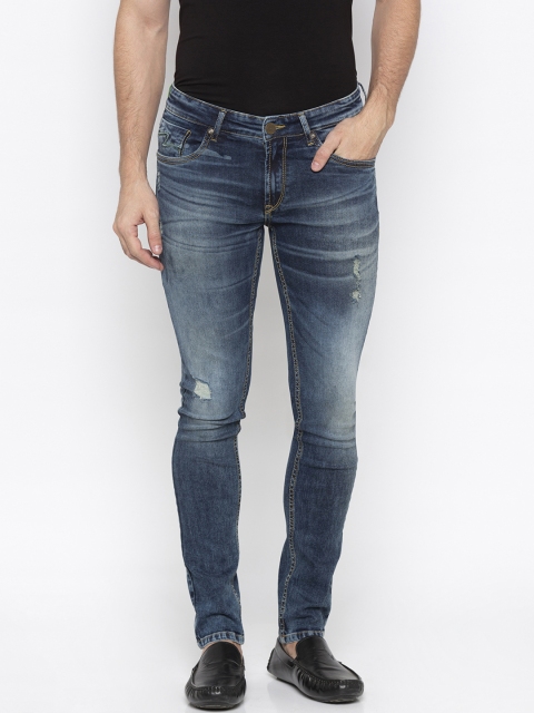

SPYKAR Men Blue Super Skinny Fit Low-Rise Low Distress Jeans