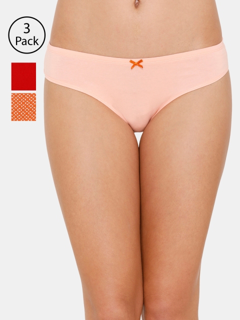 

Zivame Women Pack of 3 Assorted Bikini Briefs ZI2414CORE00RED