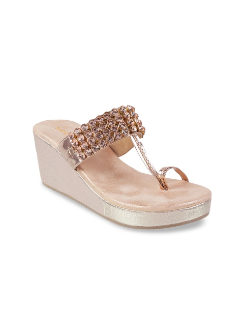 

Mochi Women Gold-Toned Embellished Heels
