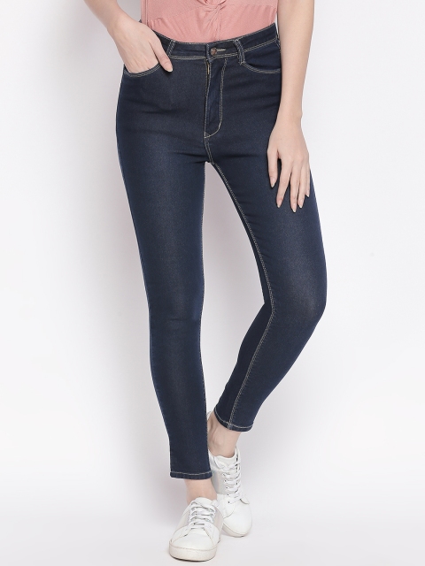 

PURPLE WATER Women Navy Blue Slim Fit High-Rise Clean Look Stretchable Jeans