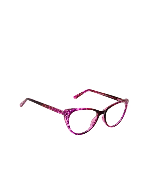 

Cardon Unisex Purple & Black Abstract Full Rim Cateye Frames EWCD2432