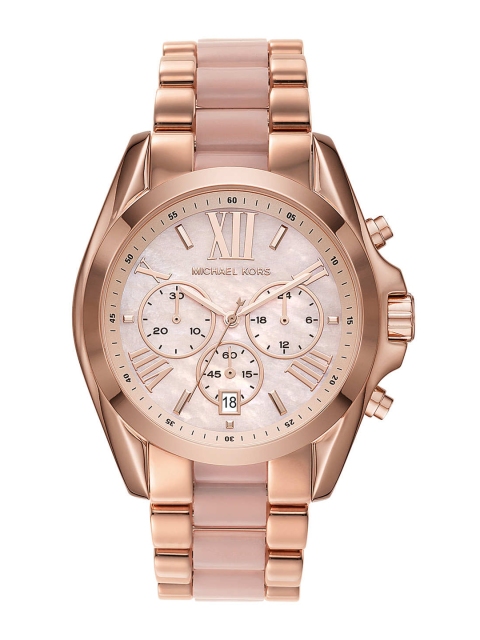 

Michael Kors Women Pink & Rose Gold Analogue Watch MK6830