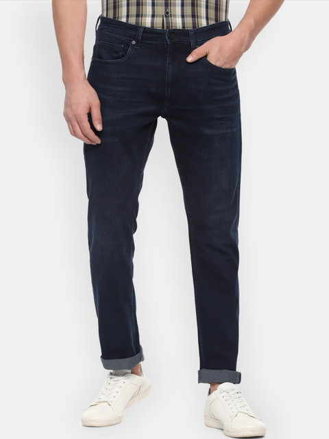 

Louis Philippe Jeans Men Navy Blue Regular Fit Mid-Rise Clean Look Stretchable Jeans