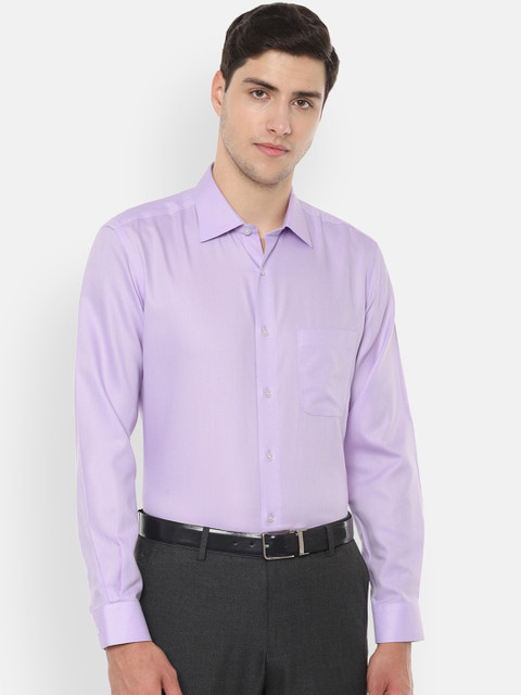 

Louis Philippe Men Purple Regular Fit Self Design Formal Shirt