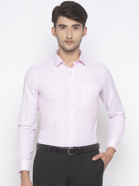 

Globus Men Pink Regular Fit Striped Formal Shirt