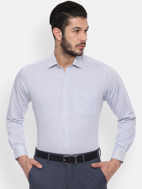 

Van Heusen Men Blue & White Regular Fit Striped Formal Shirt